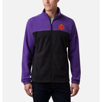 Columbia Jas Heren, Collegiate Flanker III Fleece - Clemson Paars Zwart, 24BWGOAER